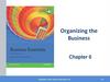 Organizing the Business. Chapter 6