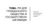 PR для гражданского общества и государственный имидж. Стратегии коммуникации и инструменты влияния