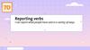 Reporting verbs