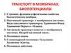 Транспорт в мембранах. Биопотенциалы