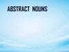 Abstract nouns