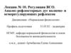 Регуляция ВСО. Анализ рефлекторных дуг волюмо- и осморегулирующих рефлексов