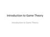 Introduction to Game Theory