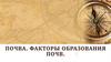 Почва. Факторы образования почв