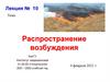 Распространение возбуждения. Лекция № 10