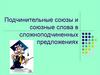 Подчинительные союзы и союзные слова в сложноподчиненных предложениях
