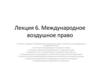 Международное воздушное право. Лекция 6