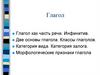 Глагол. Глагол как часть речи. Инфинитив. Две основы глагола. Классы глаголов. Категория вида. Категория залога