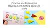Personal and Professional Development: Setting goals and plans