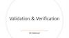 Validation & Verification