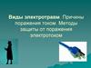 Виды электротравм. Причины поражения током. Методы защиты от поражения электротоком