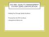 ISO 9001 Quality Management System (QMS) Certification