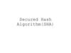 Secured Hash Algorithm (SHA)