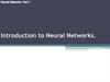Introduction to Neural Networks