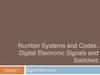 Number Systems and Codes. Digital Electronic Signals and Switches