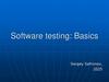 Software testing: Basics