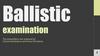 Ballistic examination