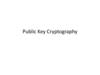 Public Key Cryptography