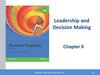 Leadership and Decision Making. Chapter 9