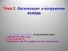 Тема 2. Организация и вооружение взвода