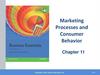 Marketing Processes and Consumer Behavior