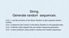 String. Generate random sequences  (lesson 2)