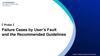 Failure Cases by User’s Fault and the Recommended Guidelines