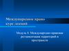 Модуль 4. Международно-правовая регламентация территорий и пространств