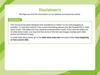 Disclaimer/s