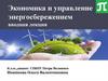 Экономика и управление энергосбережением. Вводная лекция