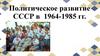 Политическое развитие СССР в 1964-1985 гг