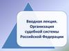 Вводная лекция. Организация судебной системы Российской Федерации