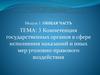 Компетенция государственных органов в сфере исполнения наказаний и иных мер уголовно-правового воздействия