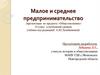 Малое и среднее предпринимательство