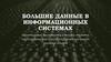 Большие данные в информационных системах
