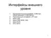 Интерфейсы внешнего уровня