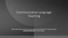 Communicative Language Teaching