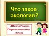 Что такое экология?