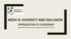 Diversity and Inclusion