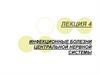 Инфекционные болезни центральной нервной системы (Лекция №4)