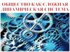Общество как сложная динамическая система